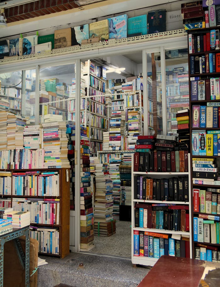 Discover the enchanting world of antique literature in a bookstore in Busan, South Korea, filled with endless volumes.